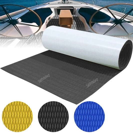 2400x550x5MM EVA Foam Faux Teak Flooring Decking Sheet Non-Skid Self Adhesive Boat Deck Anti-fatigue Mat Yacht Flooring Pad