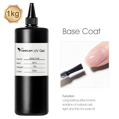 Long Wear Tempered Top Coat Reinforce Gel, Big Volume 225g/30ml Base Gel - Hiccupzz