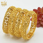 Dubai 24K Gold Color Bracelets for Women - Luxury Designer Indian Bangles, African Arabic Wedding Bridal Jewelry - Hiccupzz