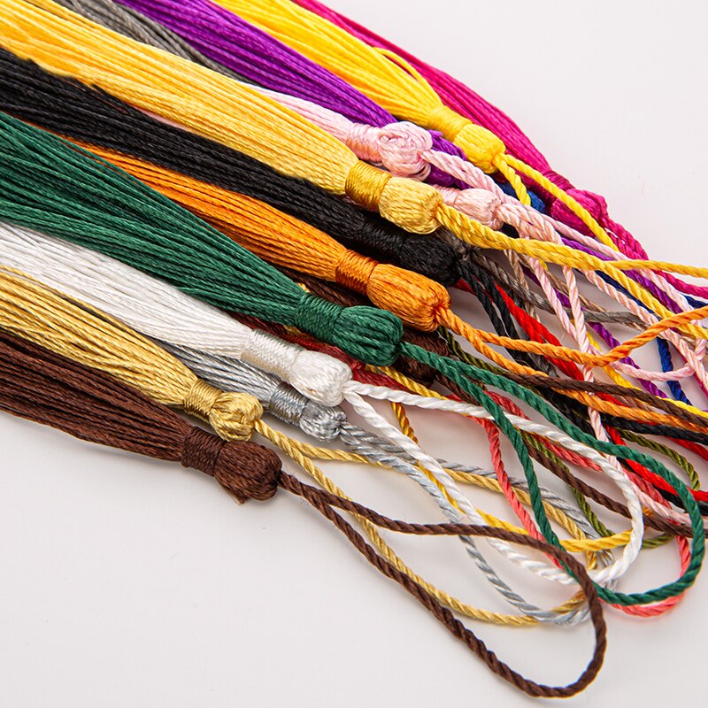 20pcs 80mm Bookmarks Hanging Rope Silk Tassel For Craft DIY Key Chain, Earring Hooks, Pendant, Jewelry Making