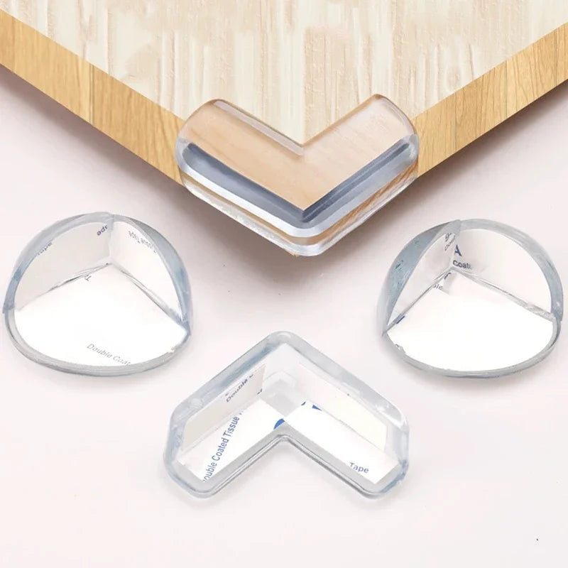 Baby Safety Silicone Table Corner Protectors - Transparent Furniture Edge Protection Covers