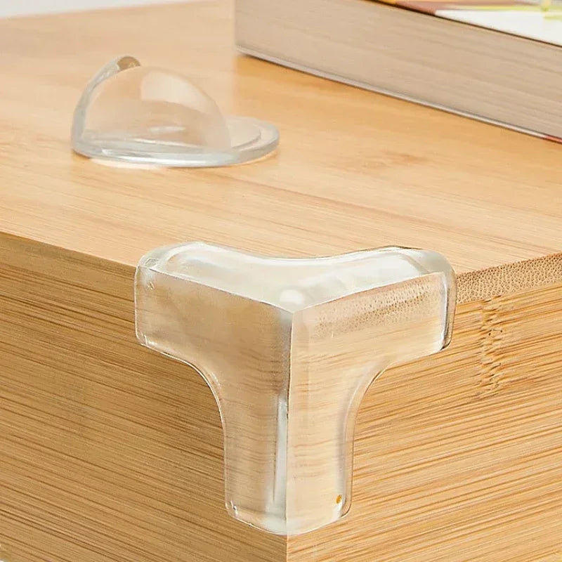 Baby Safety Silicone Table Corner Protectors - Transparent Furniture Edge Protection Covers