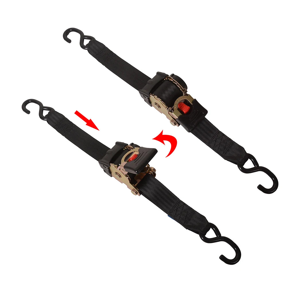 Universal Auto-Retractable Tie-Down Belts with S-Hooks