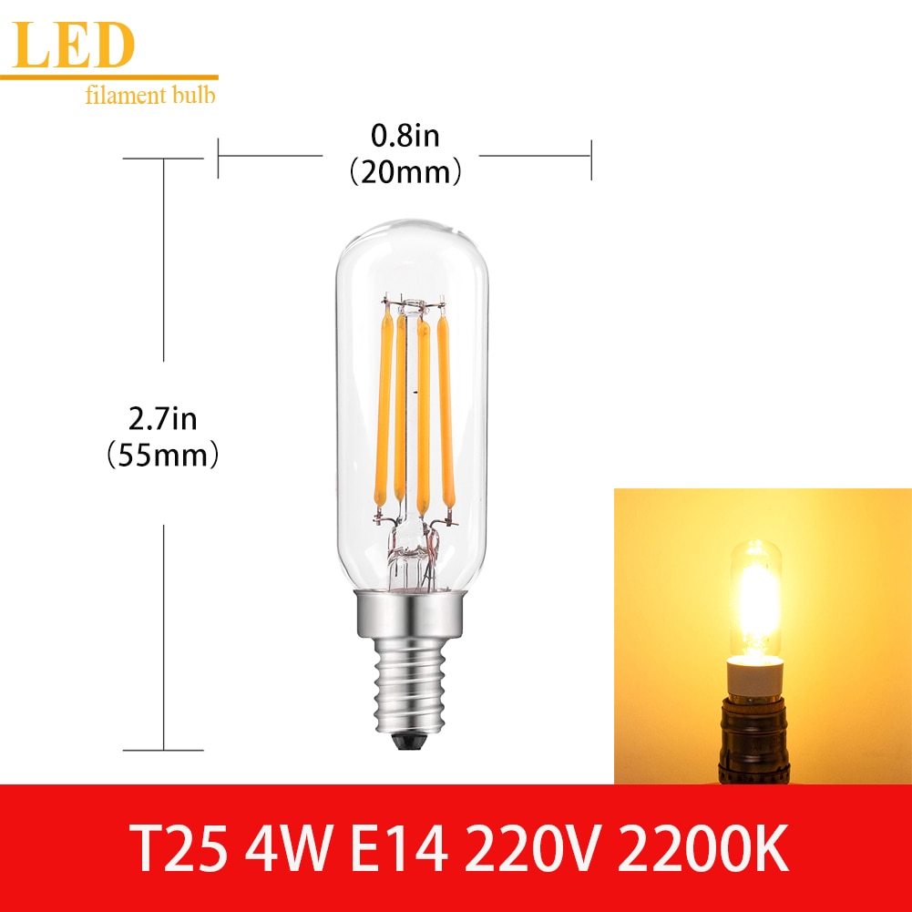 LED Filament Light Bulb Clear Glass Ampoule