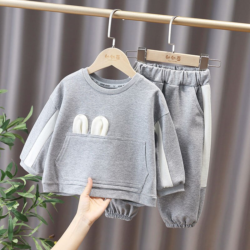 Girls' Autumn Clothing Suits Children 2022 New Spring and Autumn Western Style Fashion Cute Loose Baby Girl Two-Piece Suit