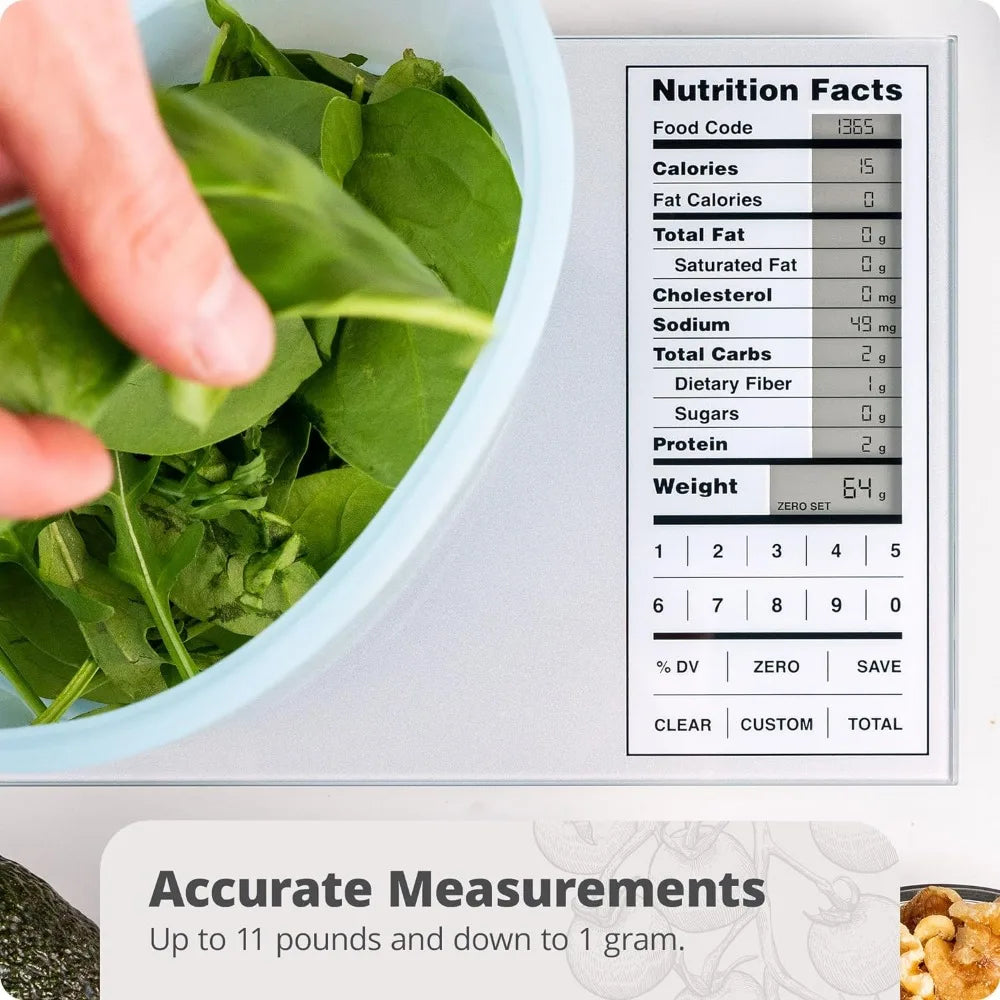 Greater Goods Perfect Portions Nutrition Scale for Meal Planning, Tracking Nutrition Value, and Macro Counting