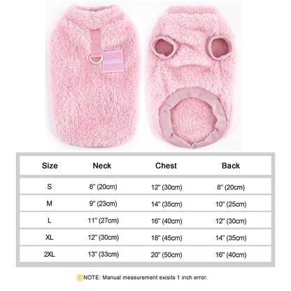 Soft Coral Fleece Pet Clothes Warm Dog Vest Coat Cute Puppy Sweater Cat Apparel For Chihuahua Yorkie Terrier Shih Tzu Pet Outfit - Hiccupzz