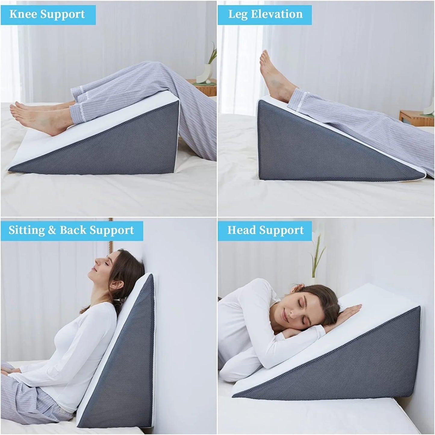 US Memory foam wedge pillow cooling triangle pillow with washable detachable protective sleeve-