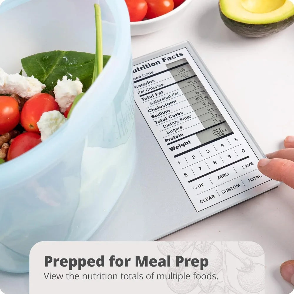 Greater Goods Perfect Portions Nutrition Scale for Meal Planning, Tracking Nutrition Value, and Macro Counting