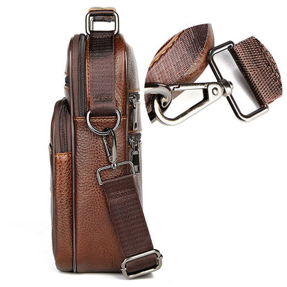 Men's Natural Leather Handbag For Tablet - Hiccupzz