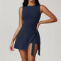 Women's Backless Gym Romper Set - Fitness Bodysuit, Siamese Sportswear, One-Piece Jumpsuit, Yoga Playsuit Skirt - Hiccupzz