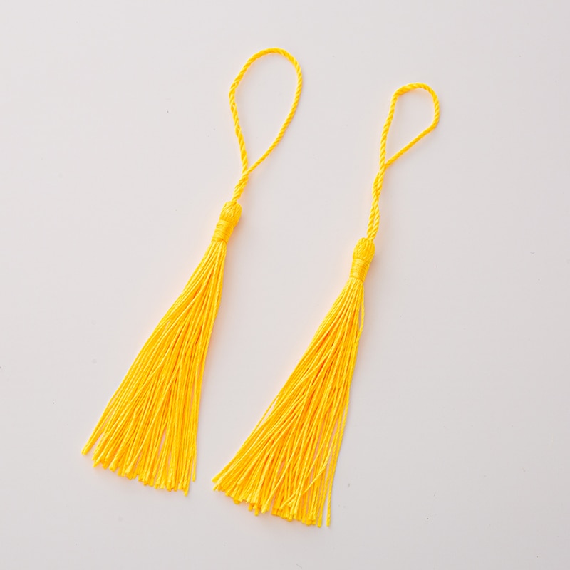 20pcs 80mm Bookmarks Hanging Rope Silk Tassel For Craft DIY Key Chain, Earring Hooks, Pendant, Jewelry Making