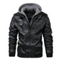 Men's Leather Jacket Autumn PU Biker Coat Casual Motorcycle Style EU Size - Hiccupzz