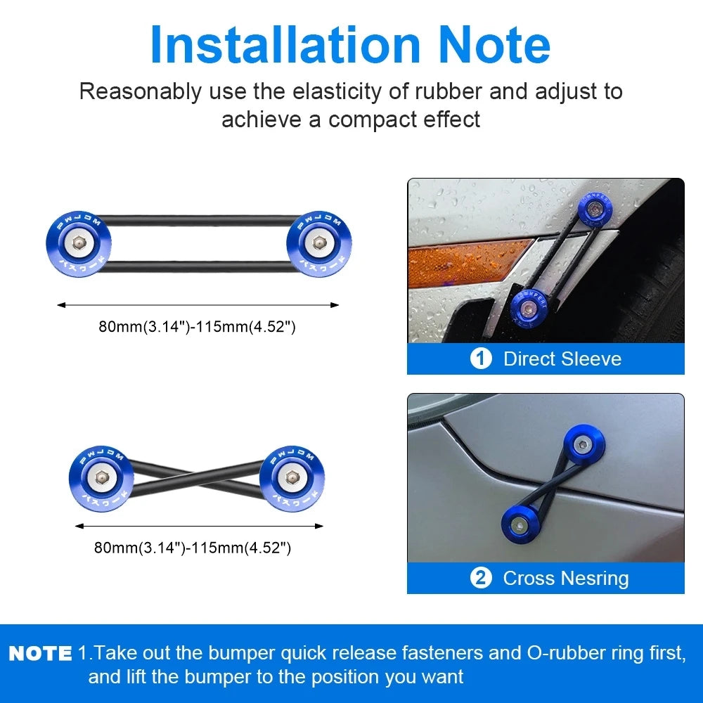 Aluminum Universal Quick Release Fasteners Bumper Fender Washers For Honda Civic Kia Mitsubishi Detachable Screws