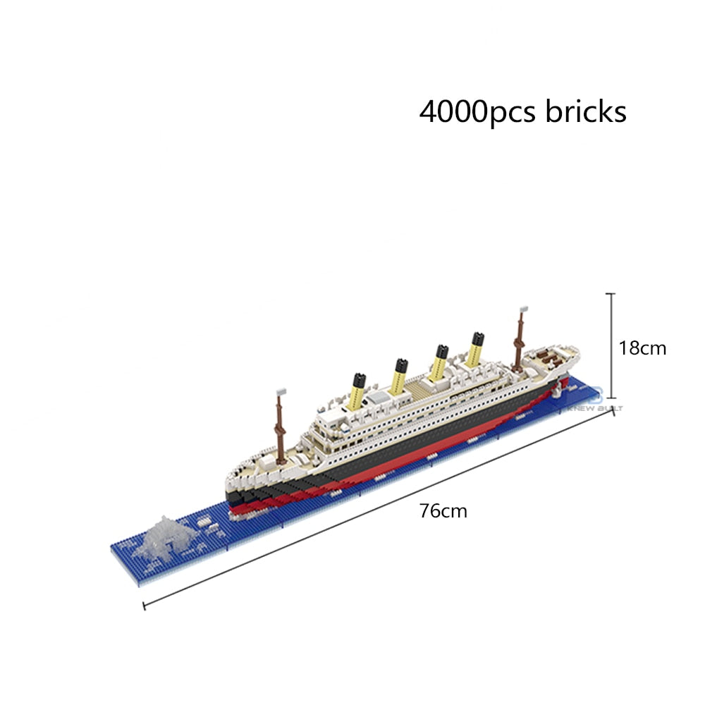 Titanic 3D Plastic Model Ship Building Blocks for Adults