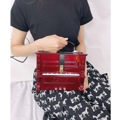 Piano Acrylic Box Shaped Women Purses and Handbags Designer Shoulder Bags - Hiccupzz