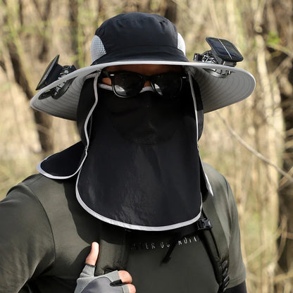 Solar Fan Fisherman Hat Outdoor - Hiccupzz