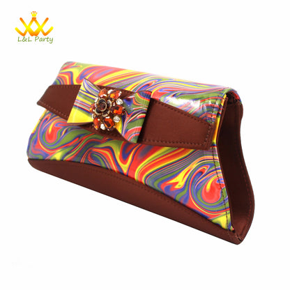 Appliques Specials Italian Design Nigerian Women Shoes Matching Bag Set in Red Color INS Hot Sale Sandals - Hiccupzz