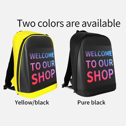 CRELANDER LED Backpack Waterproof Smart Bluetooth APP Control DIY Display Laptop School Bags For Men Women Mochila - Hiccupzz