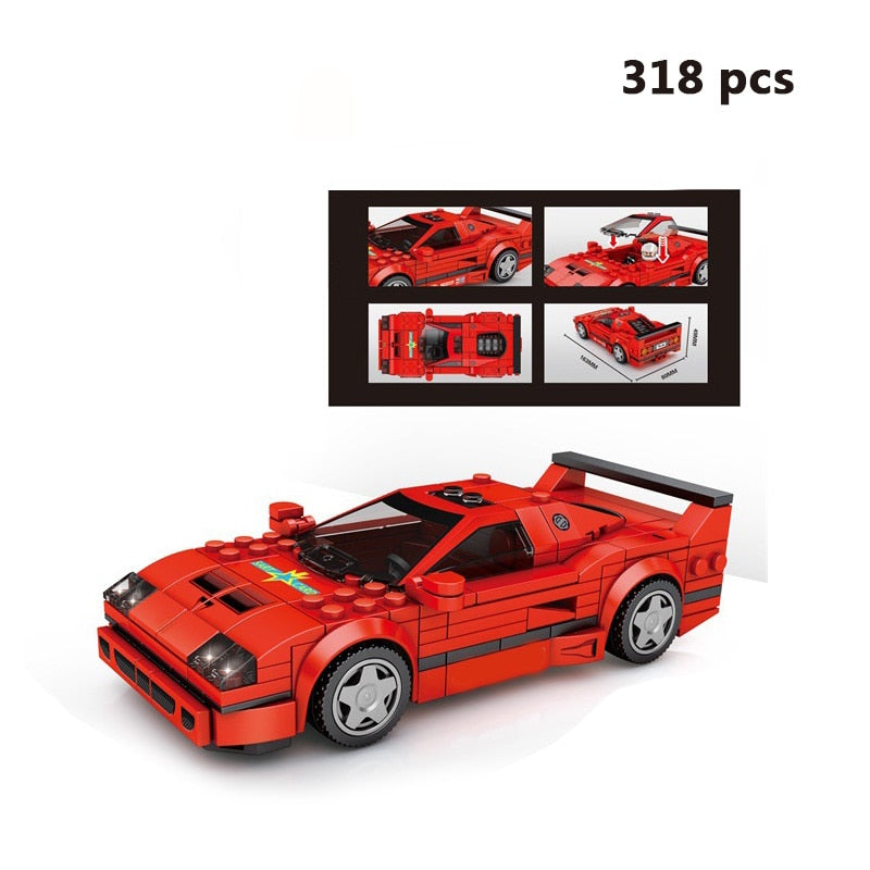 Sports Racing Car Building Blocks Educational Toys for Kids 2023