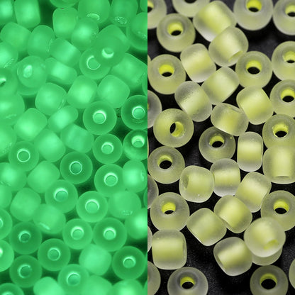 600pcs 3mm Luminous Glass Seed Beads Glow In The Dark  for DIY Jewelry Marking - Hiccupzz