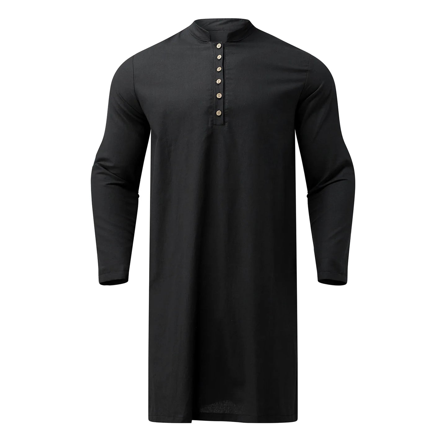 Jubba Thobe Islamic Clothing for Muslim Fashion Man Long Robes Solid Long Sleeve Arabic Arab Simple Casual Mens Shirt 5XL