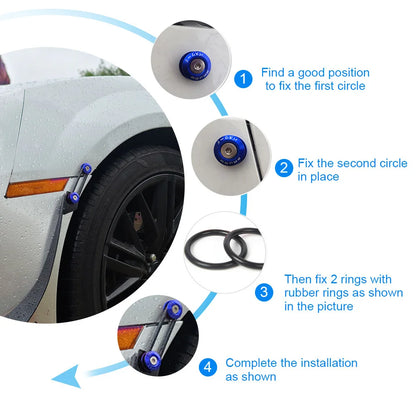Aluminum Universal Quick Release Fasteners Bumper Fender Washers For Honda Civic Kia Mitsubishi Detachable Screws - Hiccupzz