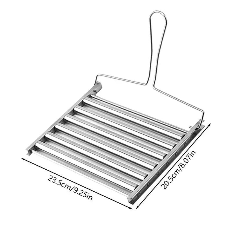 Hot Dog Roller Rack Foldable Hot Dog Roller Basket BBQ Hot Dog Griller Stainless Steel Sausage Roller Grill Hot Dog Roller