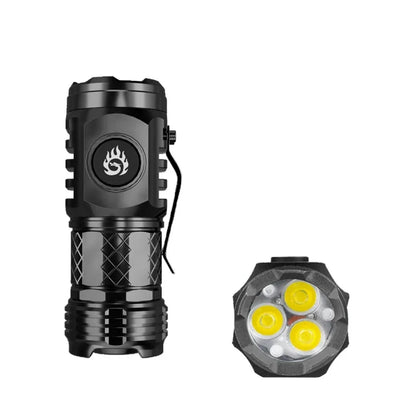 High Quality 3*SST20 LED Flashlight 18350 Super Bright Torch Rechargeable USB Light Waterproof with CAP CLIP for Hiking Camping - Hiccupzz