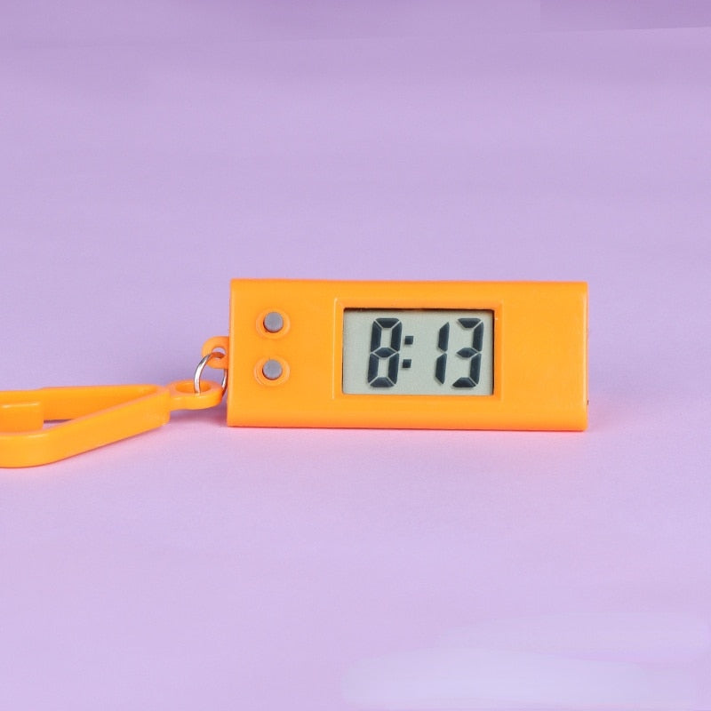 Unisex Student Electronic Clock Keychain