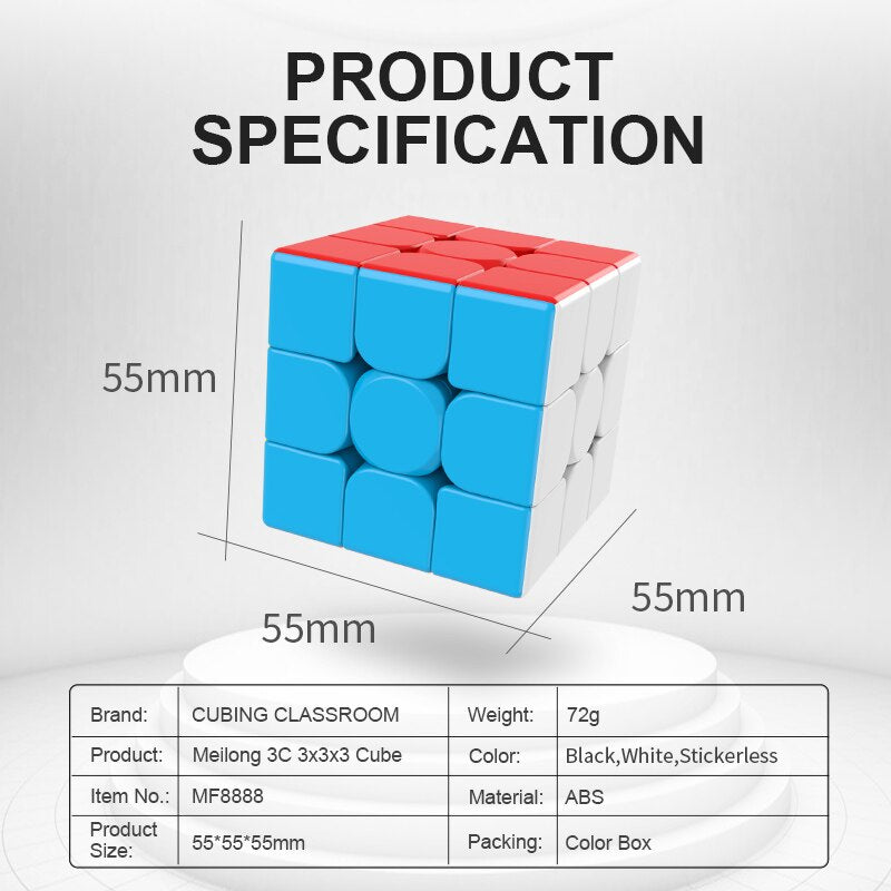 3C 3x3 Magic Speed Cube Professional Meilong Puzzle