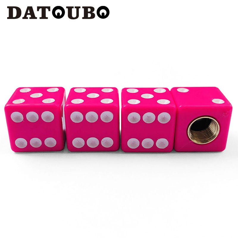 4 pcs High quality Plastic ABS Dice Novelty Car Tyre Valve Caps