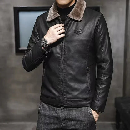 Men's Vintage Brown Leather Jacket - Hiccupzz