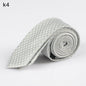 New Men's Casual Slim Ties Classic Polyester Woven Party Neckties Fashion Plaid Dots Man Neck Tie For Wedding Business Male Tie - Hiccupzz