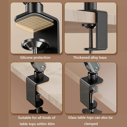 Foldable Tablet/Phone Holder – Adjustable Aluminum Alloy Stand with 360° Rotation, Bed & Desk Mount for 4–12.9 Inch Devices (iPad, iPhone, Tablets, Smartphones)