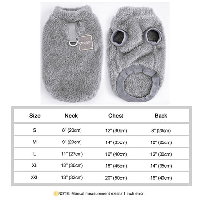 Soft Coral Fleece Pet Clothes Warm Dog Vest Coat Cute Puppy Sweater Cat Apparel For Chihuahua Yorkie Terrier Shih Tzu Pet Outfit - Hiccupzz