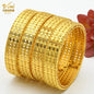 Dubai 24K Gold Color Bracelets for Women - Luxury Designer Indian Bangles, African Arabic Wedding Bridal Jewelry - Hiccupzz