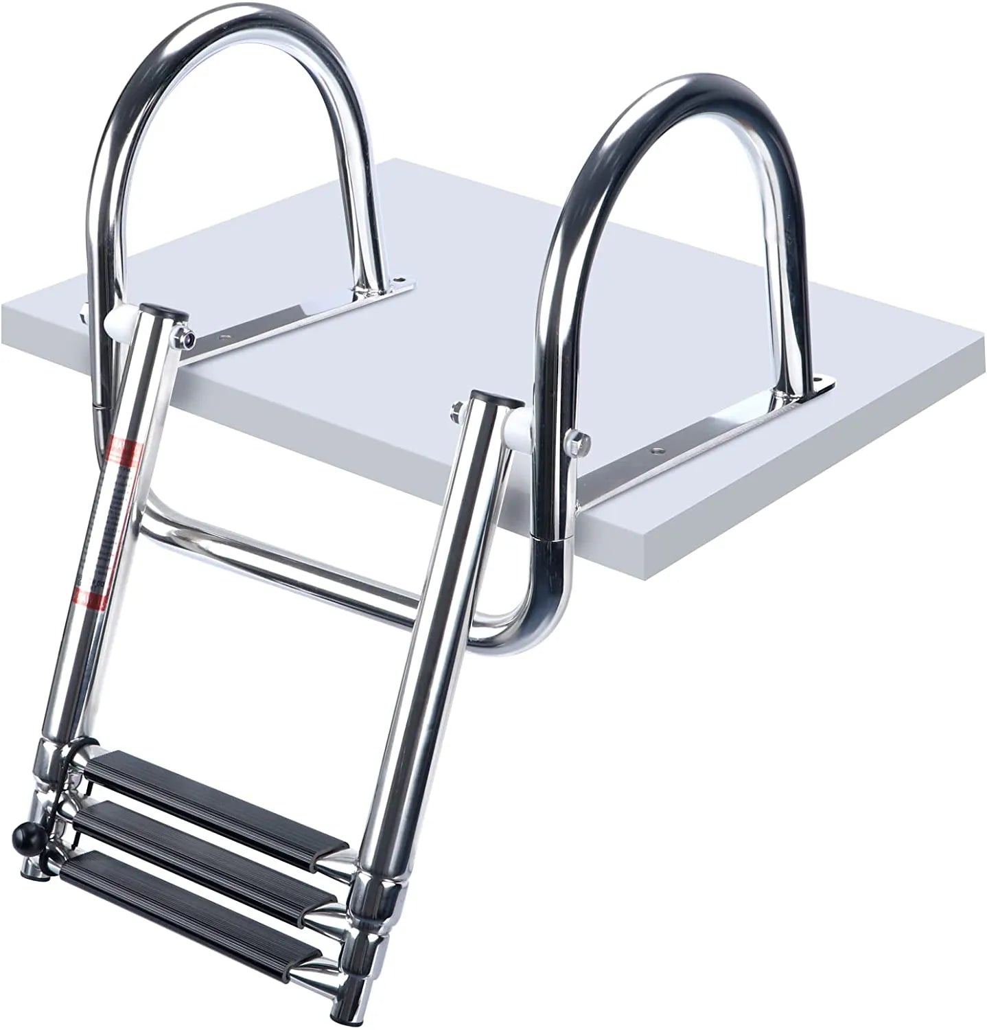 Boat Accessories Stainless Steel Boat Boarding Telescoping Ladder Sliding folding swimming Launching ladder With handrail