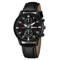 1/2/4 Pcs Men's Sports Watch Set - Business Quartz Wristwatch with Luxury Brown Leather Bracelet, Casual Design (No Box)