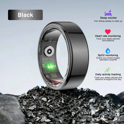 R02 Smart Ring Multifunctional Tracker - Step, Heart Rate, Blood Oxygen, Sleep, Fitness - Waterproof for Men & Women - Hiccupzz