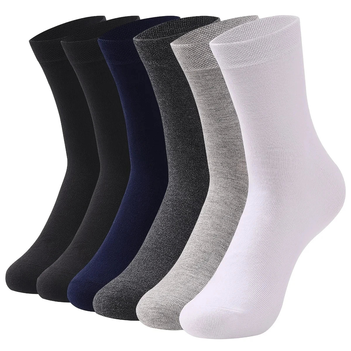 10 Pairs Breathable Cotton Sports Socks - Bamboo Fiber Sweat-Absorbing Deodorant Socks