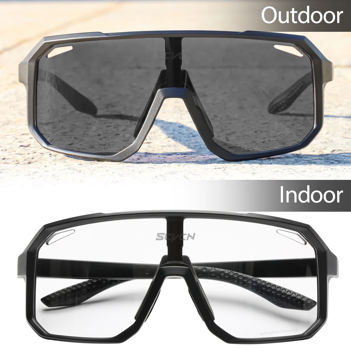 Cycling Glasses Photochromic Sunglasses for Men and Women