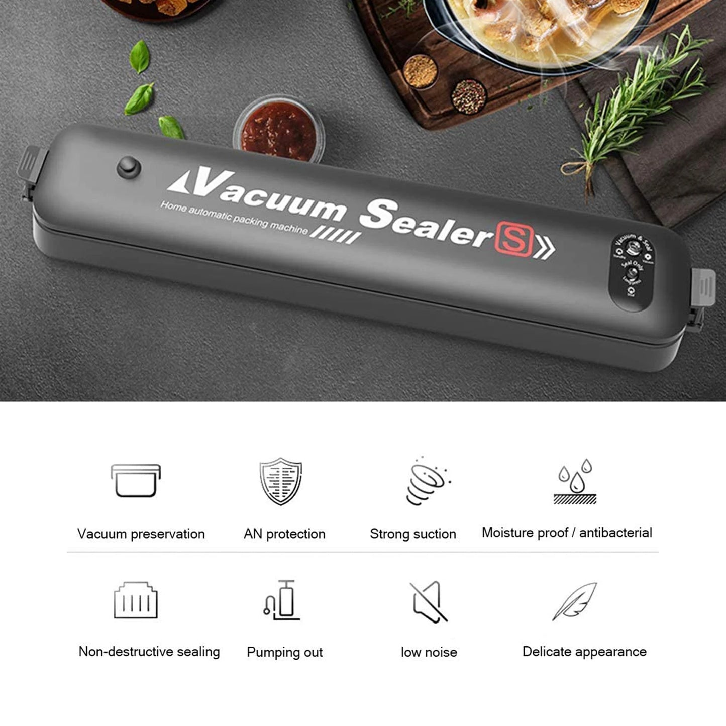 Best Vacuum Sealer Fruit Vegetable Preservation Machine Home Electric Food Vacuum Sealing Aspirapolvere Seladora A Vacuo