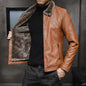 Men's Vintage Brown Leather Jacket - Hiccupzz