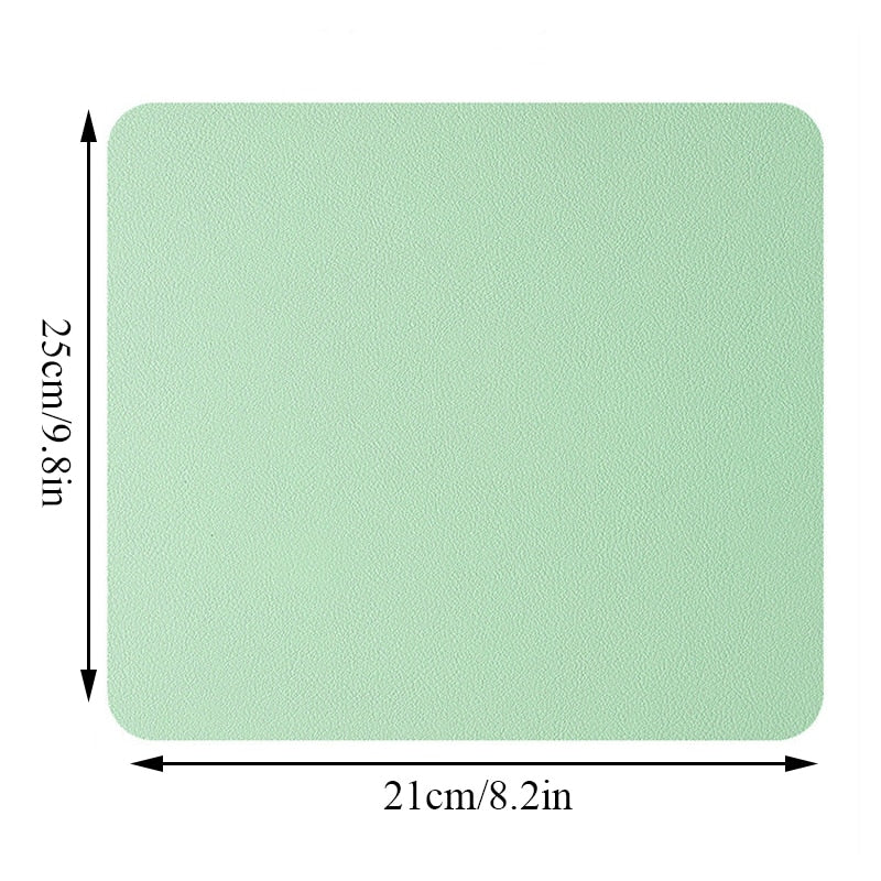 Waterproof PU Leather Mouse Pad Gaming Mouse Pad Simple Solid Color Antislip Computer Desk Accessories School Office Accessories