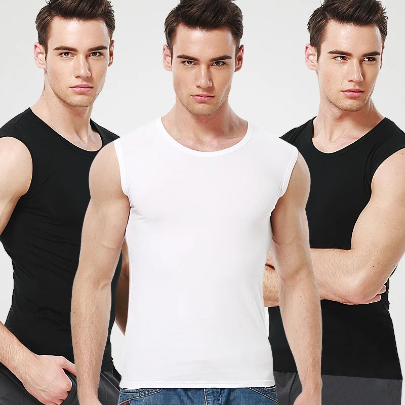 Men's Pure Cotton Sports Tank Top - Summer Sleeveless Fitness Shirt