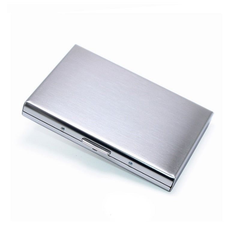 Rfid Credit Card Holder Men Minimalist Wallet Aluminium Bank Cardholder Case with Money Clip Designer Porte Carte