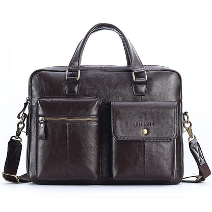Genuine Leather Handbag Large Business Travel - Hiccupzz