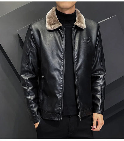 Men's Vintage Brown Leather Jacket - Hiccupzz