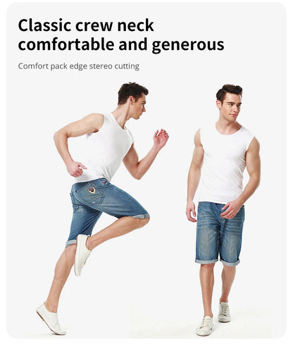 Men's Pure Cotton Sports Tank Top - Summer Sleeveless Fitness Shirt - Hiccupzz